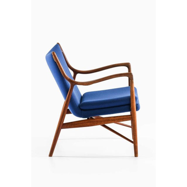 NV-45 Easy Chair in Teak, Leather and Wool attributed to Finn Juhl, 1945 For Sale - Image 6 of 13