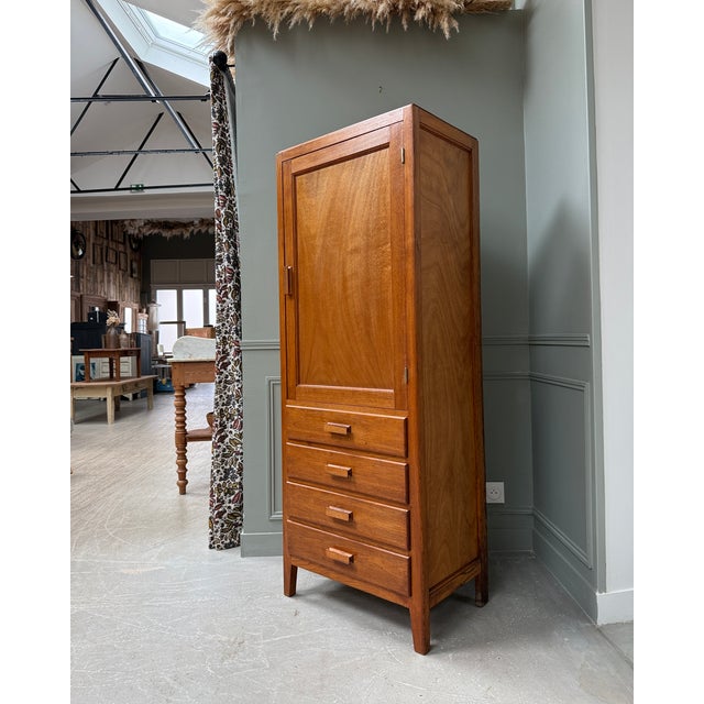 Mid-Century Modern Vintage Oak Bonnetière, 1950s For Sale - Image 3 of 15