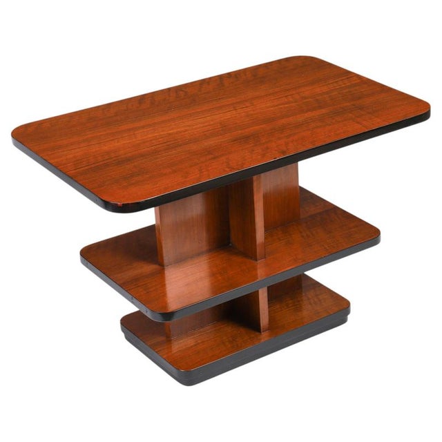 Vintage Art Deco Tiered Walnut Coffee Table, 1920s For Sale - Image 12 of 12