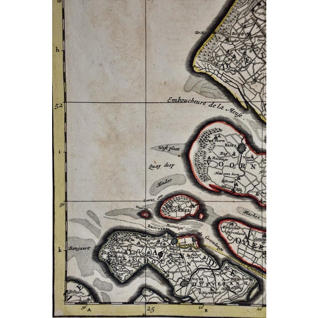 17th Century North Holland, Netherlands: A Large 17th C. Hand-Colored Map by Sanson & Jaillot, 1692 For Sale - Image 5 of 8