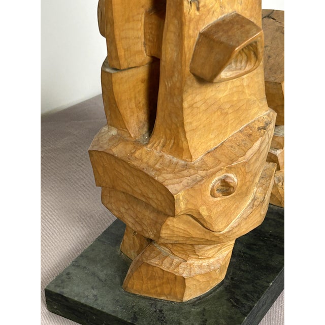 1970s Wooden Sculpture by Luigi Nervo, 1973 For Sale - Image 5 of 17