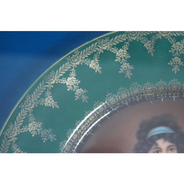 Antique Hutschenreuther Royal Vienna Porcelain Portrait Plate Le Brun Beehive For Sale - Image 9 of 12