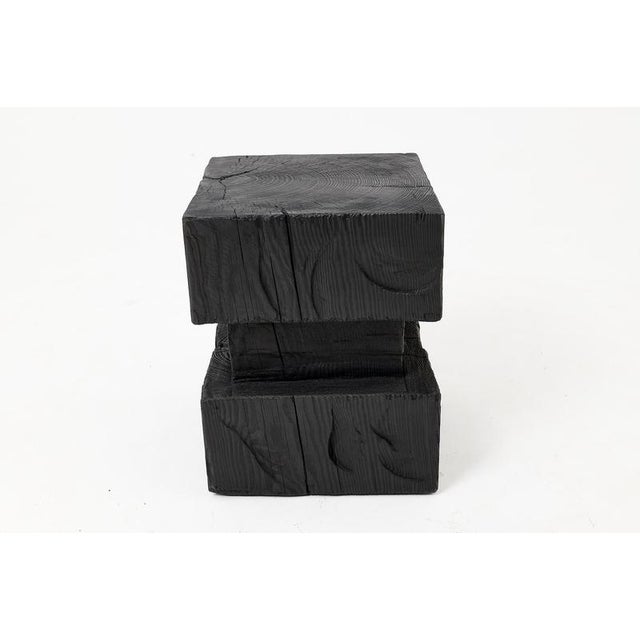 Early 21st Century Sculptural Hardwood Side Table by Logniture For Sale - Image 5 of 11
