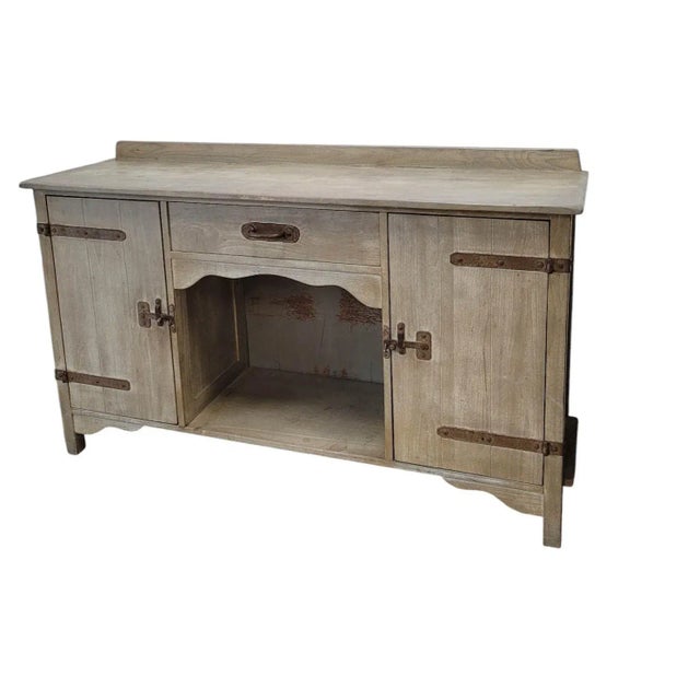 1930s Monterey Credenza in Straw Ivory For Sale In West Palm - Image 6 of 12
