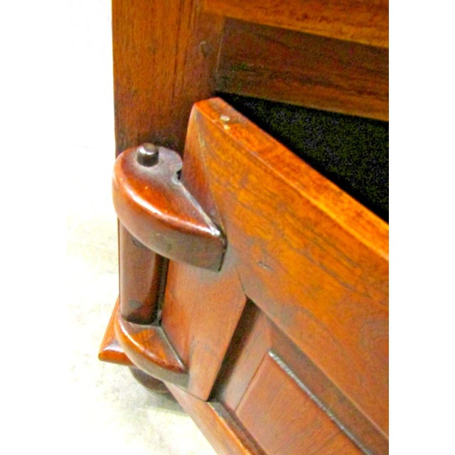 Matched Pair of Antique Dutch Colonial 19th Century Teak Nightstand/End Tables For Sale - Image 14 of 16