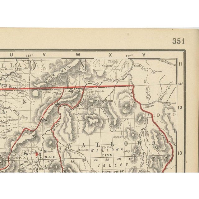 Paper Antique Map of Oregon The Beaver State by Ran McNally, 1899 For Sale - Image 7 of 12