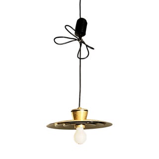 Gold-Plated Pendant Lamp from Skipper, 1970 For Sale