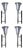 1930s Art Deco Machine Age Spun Aluminum & Steel Torchiere Wall Sconce, Set of 4 For Sale