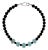 Ajd 19 Inch Aquamarine and Black Onyx Necklace For Sale