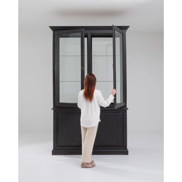 Wood Vintage French Patinated Vitrine For Sale - Image 7 of 12