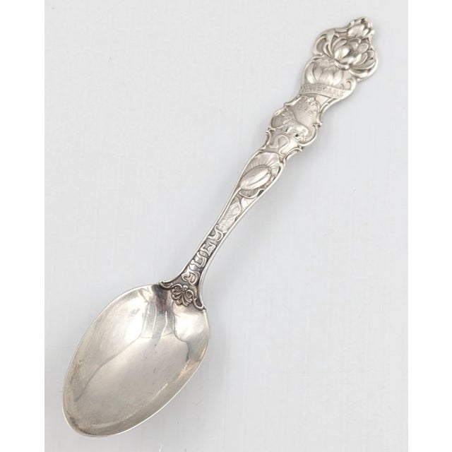 Complete Set of 12 Months Sterling Silver Zodiac Flower Spoons 1910's Wallace For Sale - Image 13 of 18