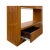 Elm Wood Brown 4 Shelves 2 Drawers Bookcase Display Cabinet For Sale - Image 9 of 10