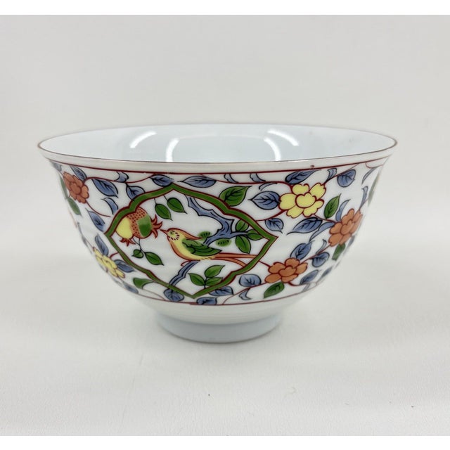 Late 20th Century Late 20th Century Hand-Painted Ryuho Sanyo Toki Japanese Porcelain Bowl For Sale - Image 5 of 8