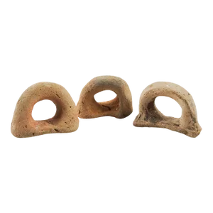 Ancient Fragments Mediterranean Pottery Amphora Handles Set of 3