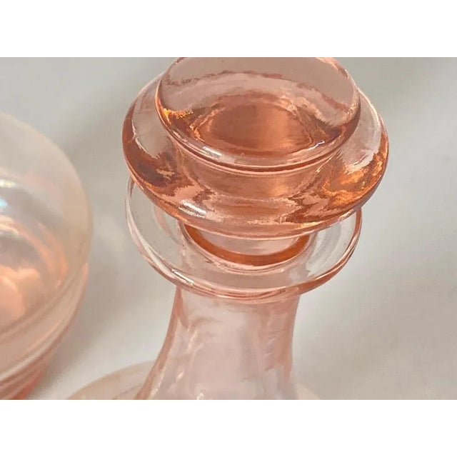 Vintage Decorative Pink Glass Bottles, France, 1940, Set of 2 For Sale - Image 6 of 8