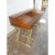 1970s Vintage 1970's Drexel Oxford Square Campaign Style Desk Faux Brass Legs For Sale - Image 5 of 11
