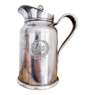 1948 Silver Plated Insulated Pitcher From the St Francis Hotel in San Francisco For Sale