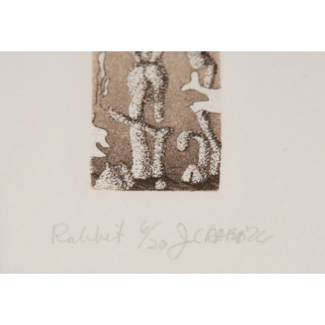 1970s "Rabbit" - 1976 Surrealist Lithograph on Paper by Jim Crabb For Sale - Image 5 of 5