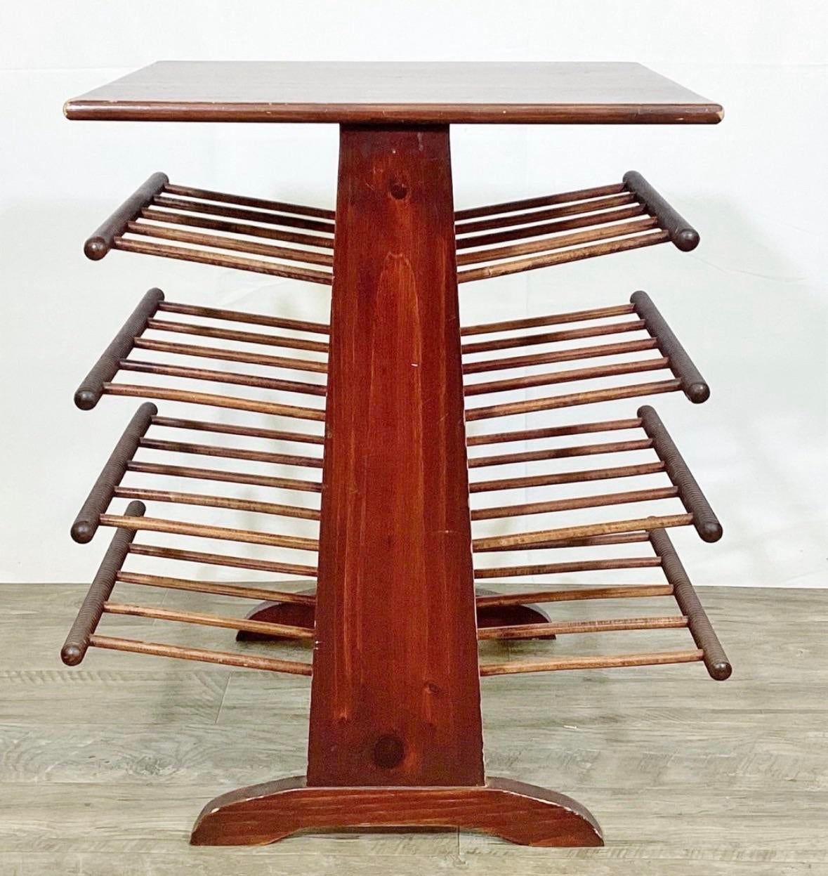 20th Century MCM Style Table/Magazine Rack, in the Manner of Josef