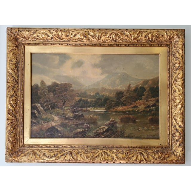 19th Century Landscape Oil Painting of River Scene by George Dawson For Sale - Image 4 of 4
