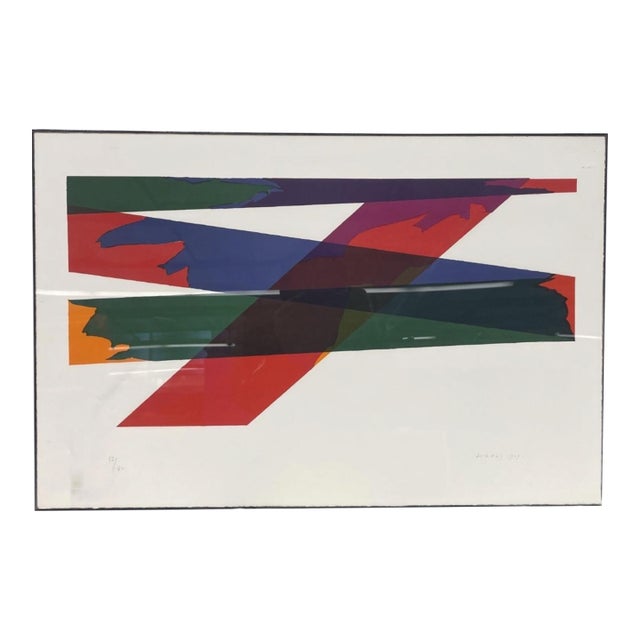 Piero Dorazio Signed 1969 Limited Edition 56/80 Abstract Color Serigraph – Framed For Sale