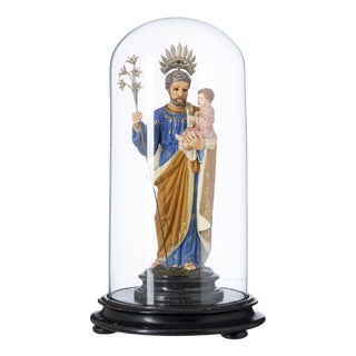 Portuguese Artist, Saint Joseph with Child, 19th Century For Sale