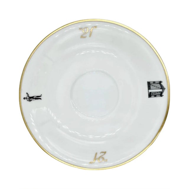 "21" Club New York Nyc Demitasse Coffee Espresso Cup & Saucer For Sale In Washington DC - Image 6 of 12