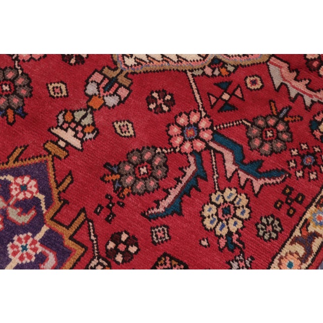Shabby Chic Persian Red/Gold Wool Runner Rug- 2'11'' X 7'7'' | Chairish