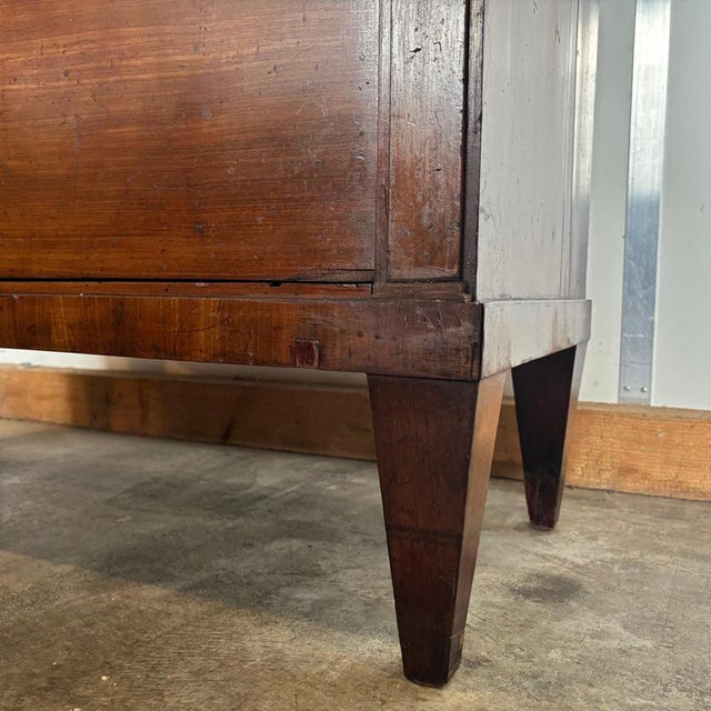 Wood Antique Biedermeier Secretaire in Walnut with Secret Compartment For Sale - Image 7 of 18