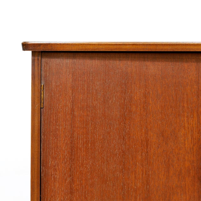 1960s Slim Mid Century Teak China Entryway Cabinet For Sale - Image 4 of 7