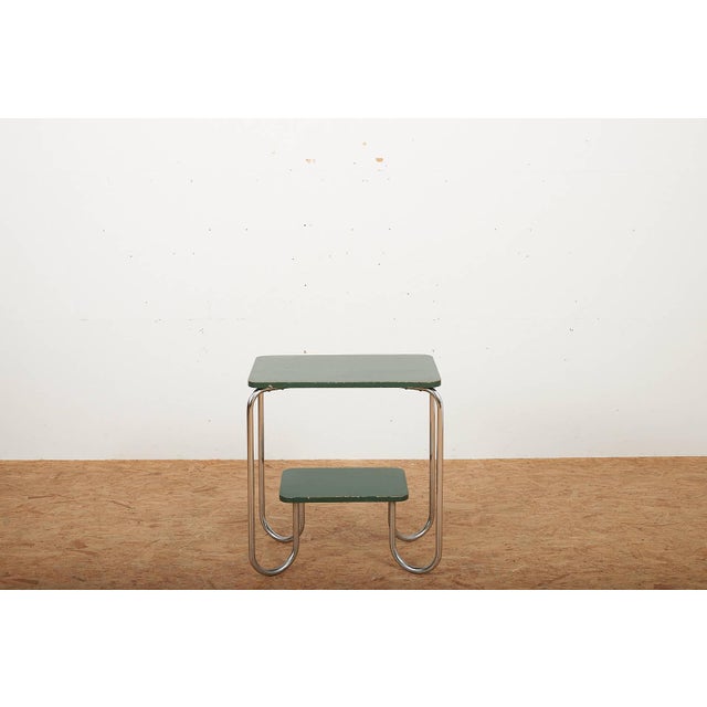 Steel Tube Console in Chrome-Plated Steel Tube and Plywood For Sale - Image 9 of 16