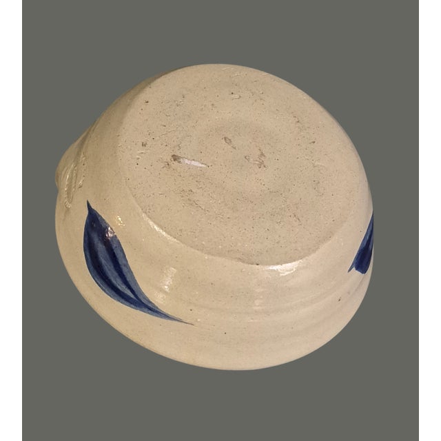 American Williamsburg Pottery Salt Glazed Chamber Candle Holder Pair Marked For Sale - Image 3 of 8