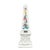 Vintage White Ceramic Obelisk With Colorful Floral Pattern For Sale