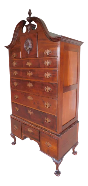 Antique Centennial Period Chippendale Ball & Claw Feet 2pc Highboy