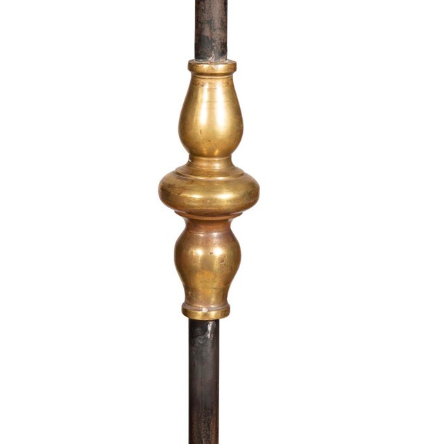 Bronze Pair of Wrought Iron and Bronze Torcheres For Sale - Image 8 of 9