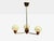 1950s Swedish Modern, Pendant Light, Brass Teak, Textured Glass, Sweden, 1950s For Sale - Image 5 of 9