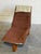 Brown 1970s Siesta Lounge Chair Reversible Leather Wool Teak in Style of Ingmar Relling Norway For Sale - Image 8 of 10