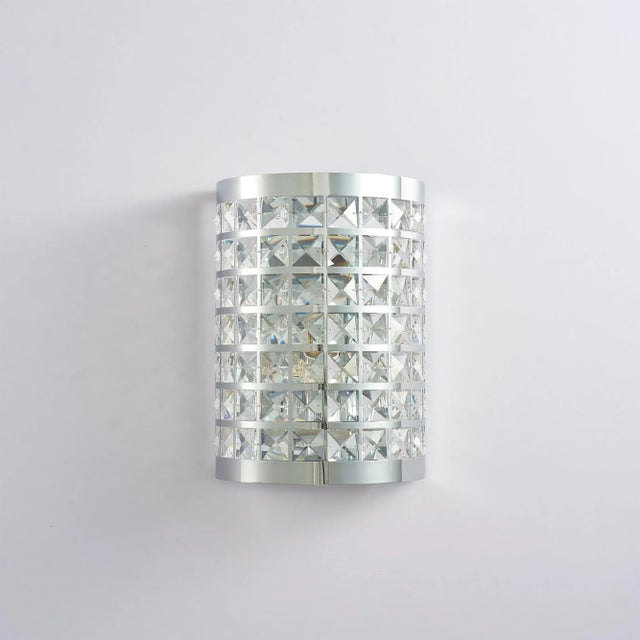 Pasargad Home Rene Lucite Sconce, Chrome Finish For Sale - Image 4 of 4