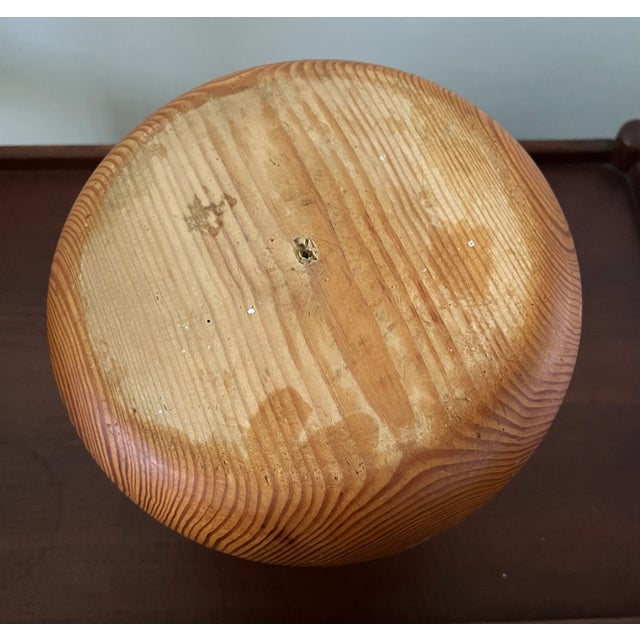 Large Pinewood Mid-Century Swedish Candle Holder For Sale - Image 11 of 12