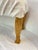 Large White Leather Gold Wood Bench For Sale - Image 12 of 12