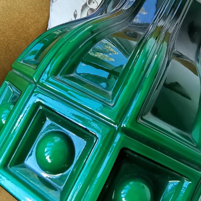 Large Scandinavia Pull Down Hanging Light in Green Glass by Helena Tynell for Flygsfors, 1960s For Sale - Image 10 of 18