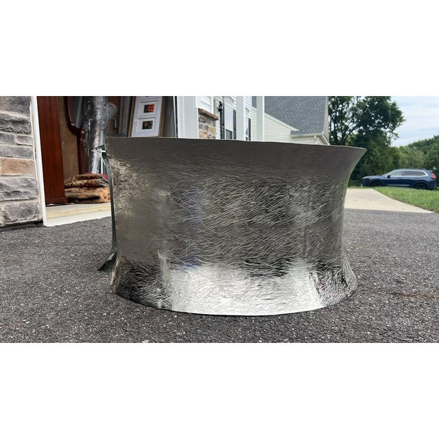 2020s Global Views Nickel Cuff Coffee Table For Sale - Image 5 of 8