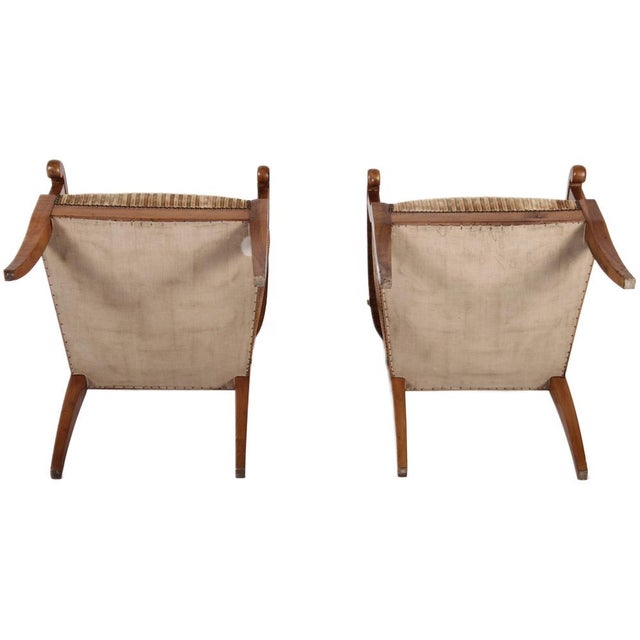 Antique Biedermeier Chairs in Walnut, 1820, Set of 4 For Sale - Image 14 of 18