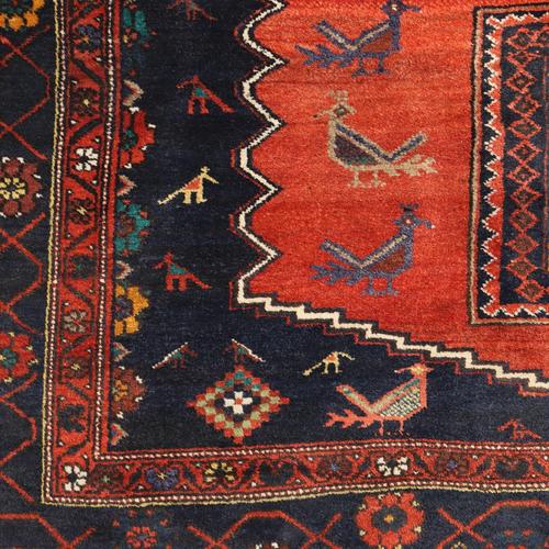 Antique Mosul Rug in Heavy Knot Wool For Sale - Image 6 of 9