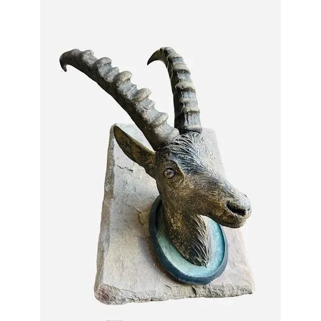 Rustic Mid 19th Century Black Forest Steinbock Wood Carving For Sale - Image 3 of 7