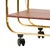 Mid-Century Modern Vintage Folding Bar Cart in Brass and Faux Burl Wood, 1970s For Sale - Image 3 of 9