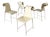 Vintage French Metal Swirl Back Garden Chairs, 1960s, Set of 4 For Sale