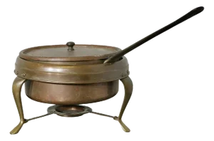 Vintage Nader Copper Bain Marie on Stand, 1920s