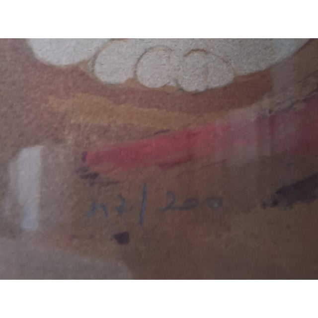 Contemporary Alain Bonnefoit Seated Nude Original Signed Numbered Color Lithograph For Sale - Image 3 of 6
