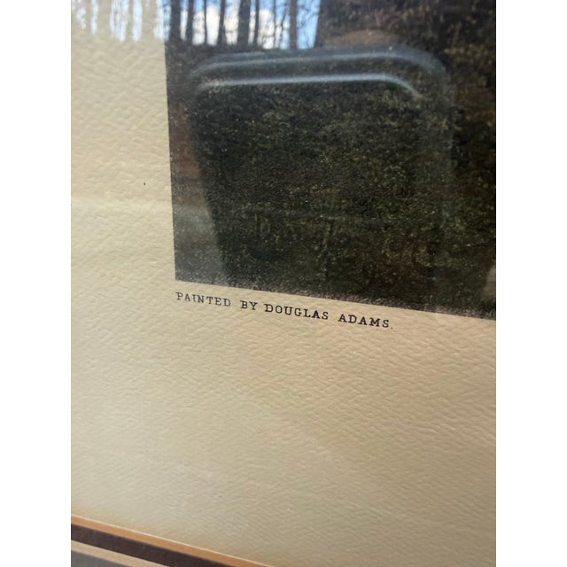 Late 19th Century Douglas Adams "The Drive" Framed & Matted Hand Colored Art Print For Sale - Image 4 of 7